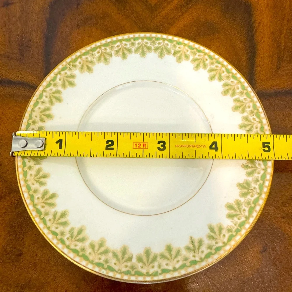 Antique GDA Limoges France Condiment Bowl and Plate Floral Art Deco set